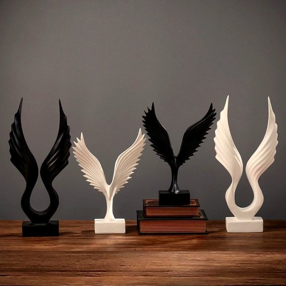 Beautiful Eagle Wing Sculpture Home Décor Accent 🦅 Black Color Only - Picture 2 of 9